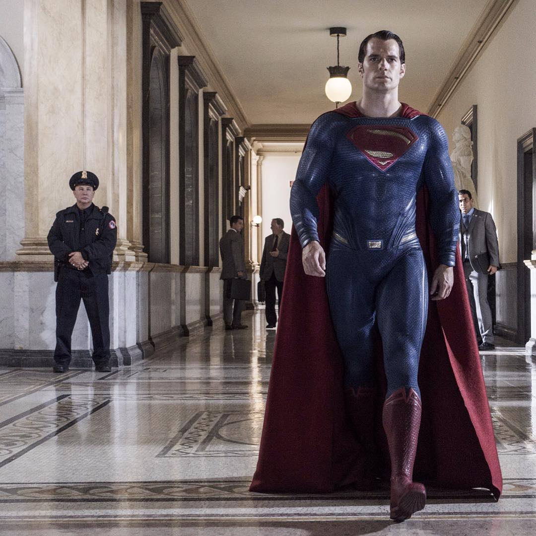 Henry Cavill On Set